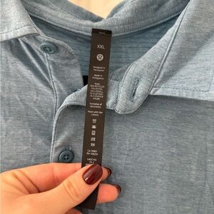 lululemon athletica Men's Light Blue Casual Shirt
